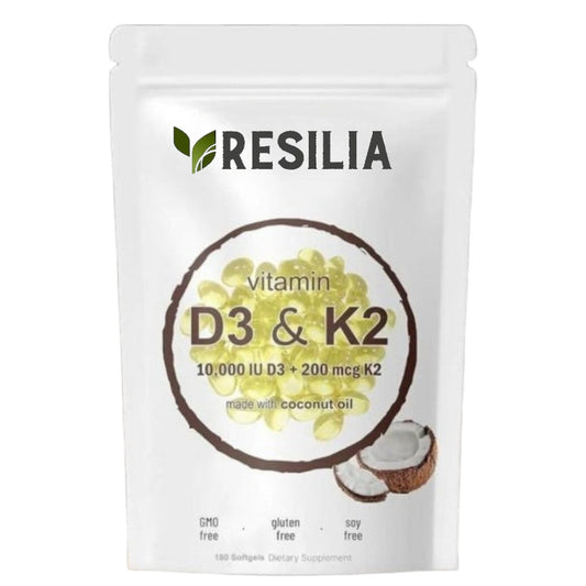 High-Potency Vitamin D3 & K2 Softgels Resilia®