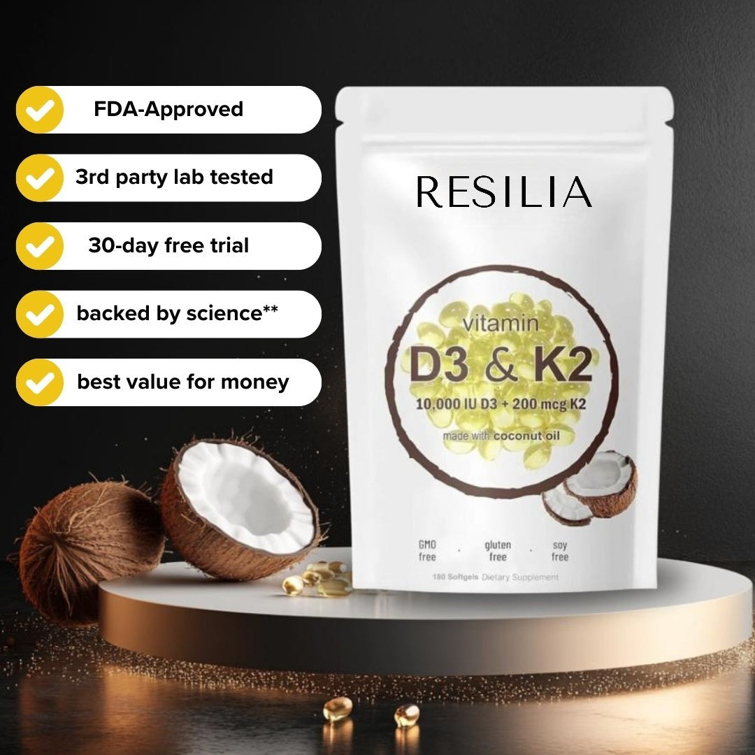 [ONE TIME OFFER] Resilia® D3+K2 Softgels + Magnesium Complex (3 In 1)